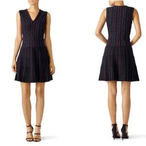 Kate Spade rainbow multi stripe fit and flare sleeveless dress XS